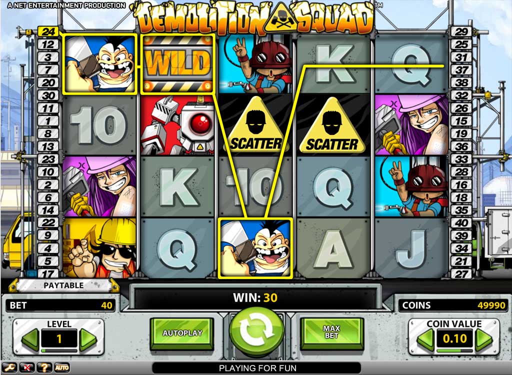 Demolition Squad esamina il gameplay delle slot